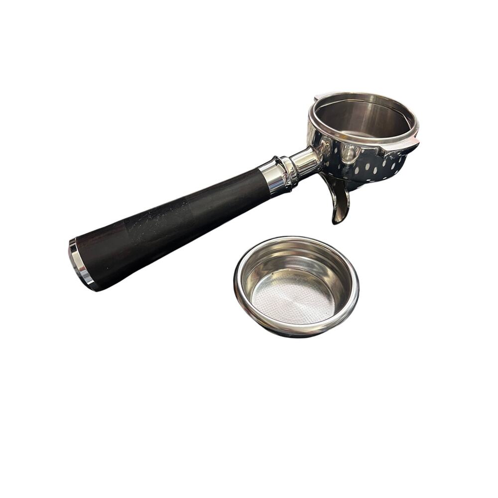 Cross Creek Dark Wood Espresso Portafilter 2 spouts Like New